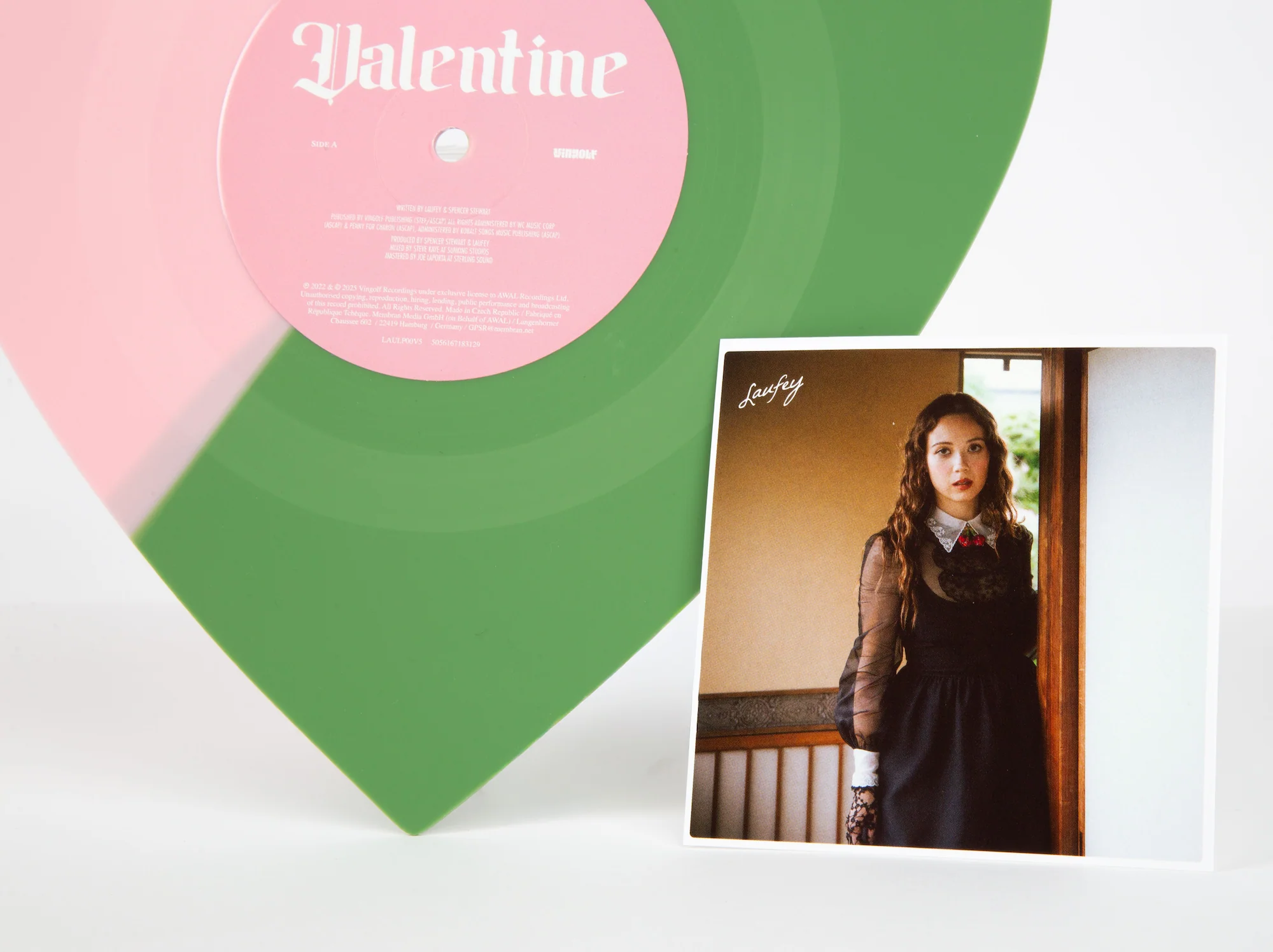 Valentine - Strawberry Matcha Heart-Shaped Vinyl - Image 3