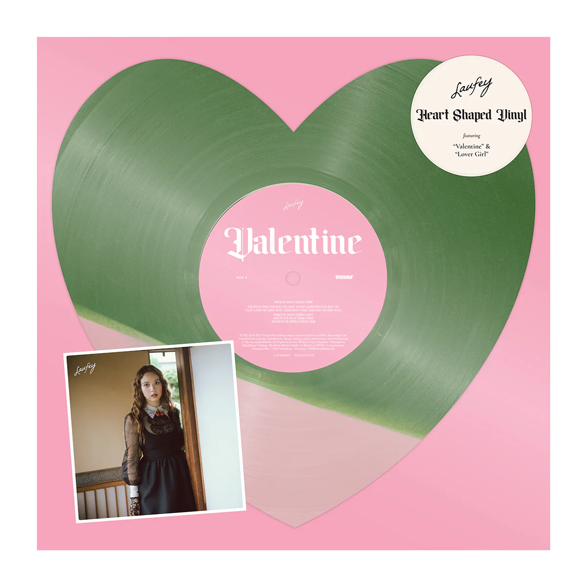 Valentine - Strawberry Matcha Heart-Shaped Vinyl - Image 5