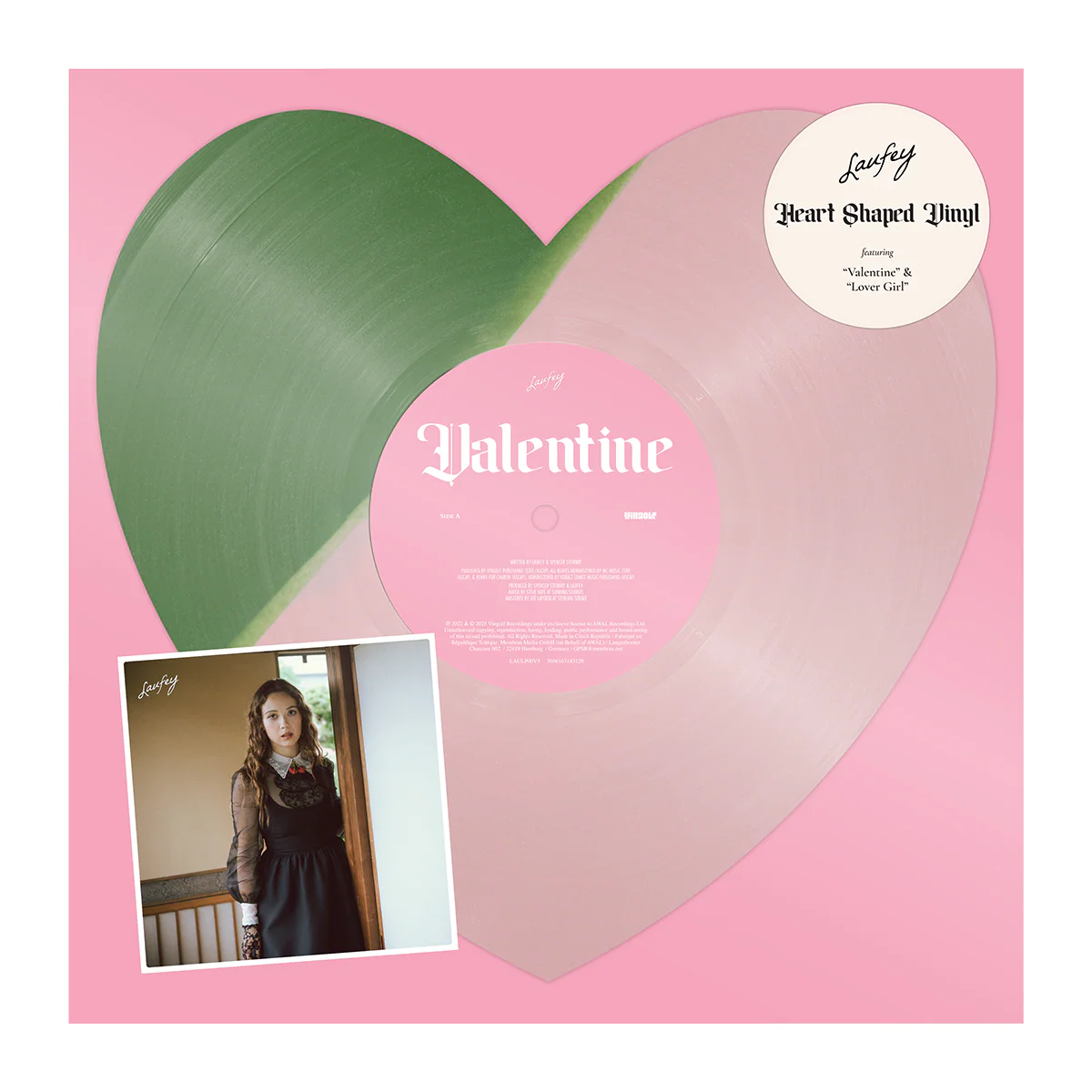 Valentine - Strawberry Matcha Heart-Shaped Vinyl - Image 6